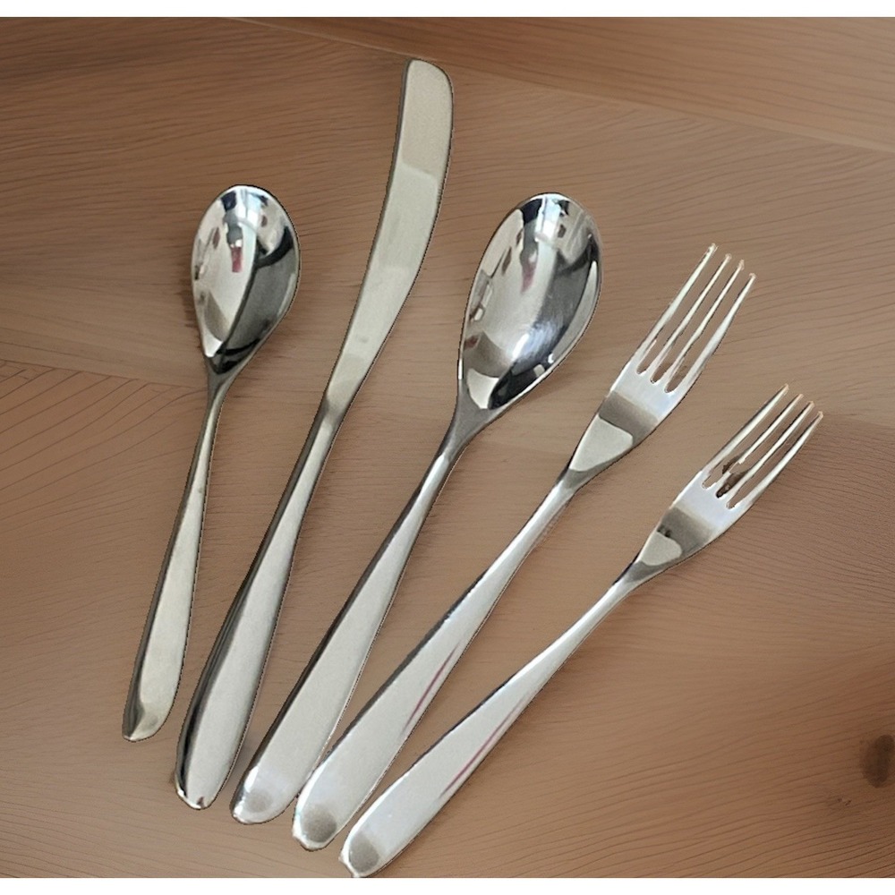 Studio‎ William Olive Hazel Cutlery 5 Pc Place Setting 18/10 Stainless Steel